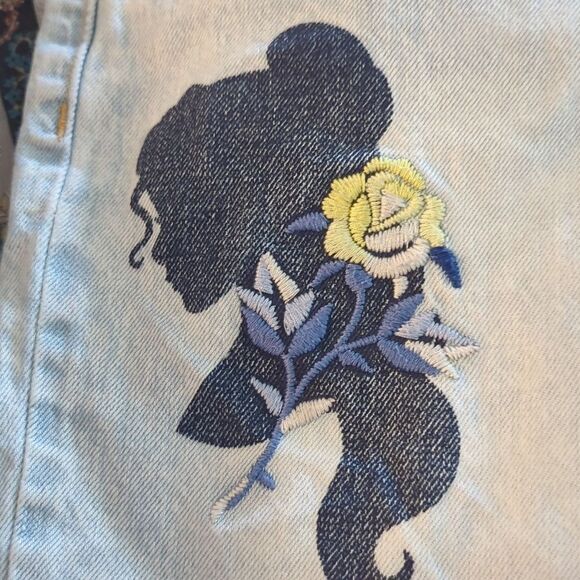 Gap Disney Princess Girls  embroidered jeans size 14 - Picture 4 of 12